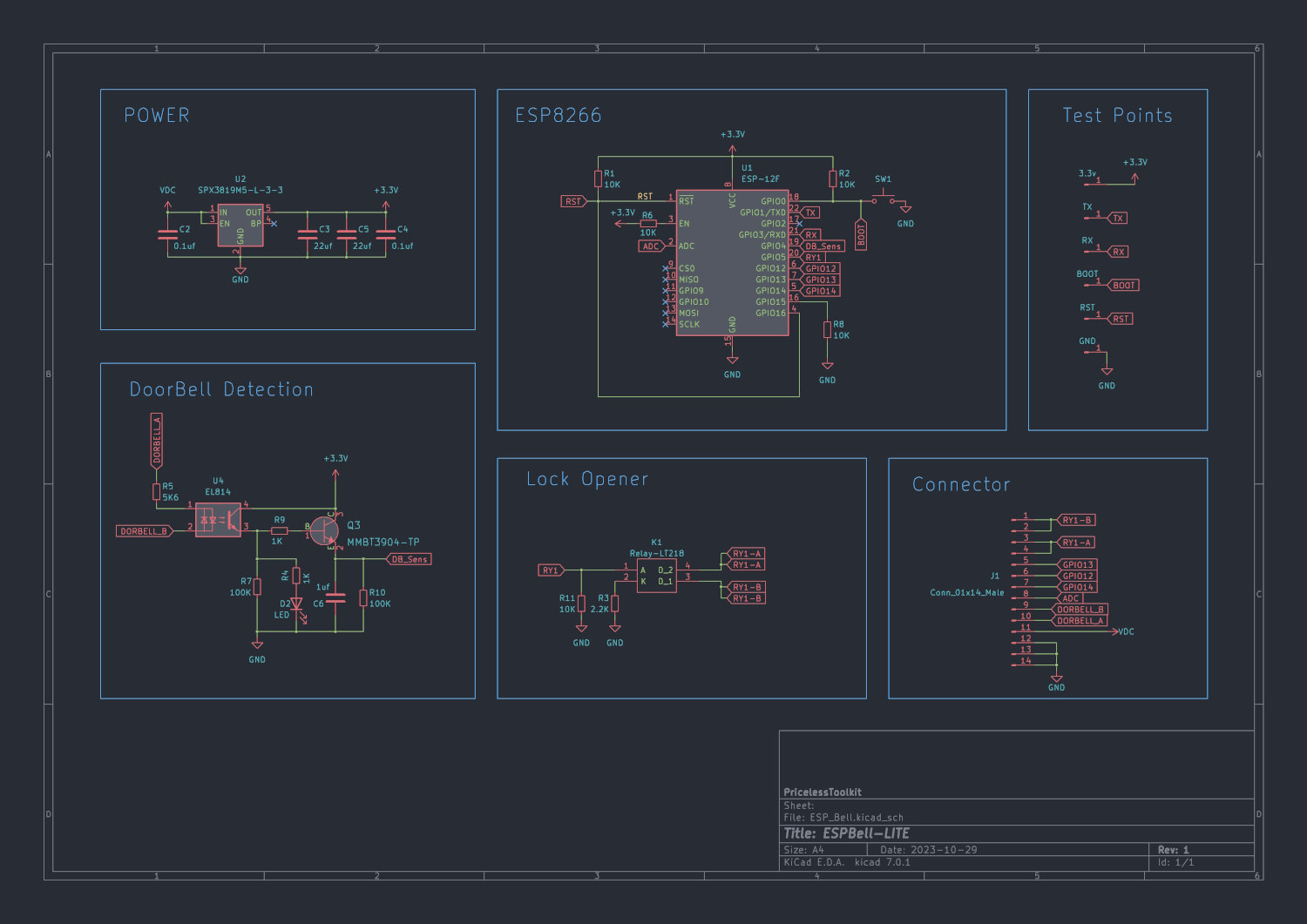 ESPBell-LITE schematic